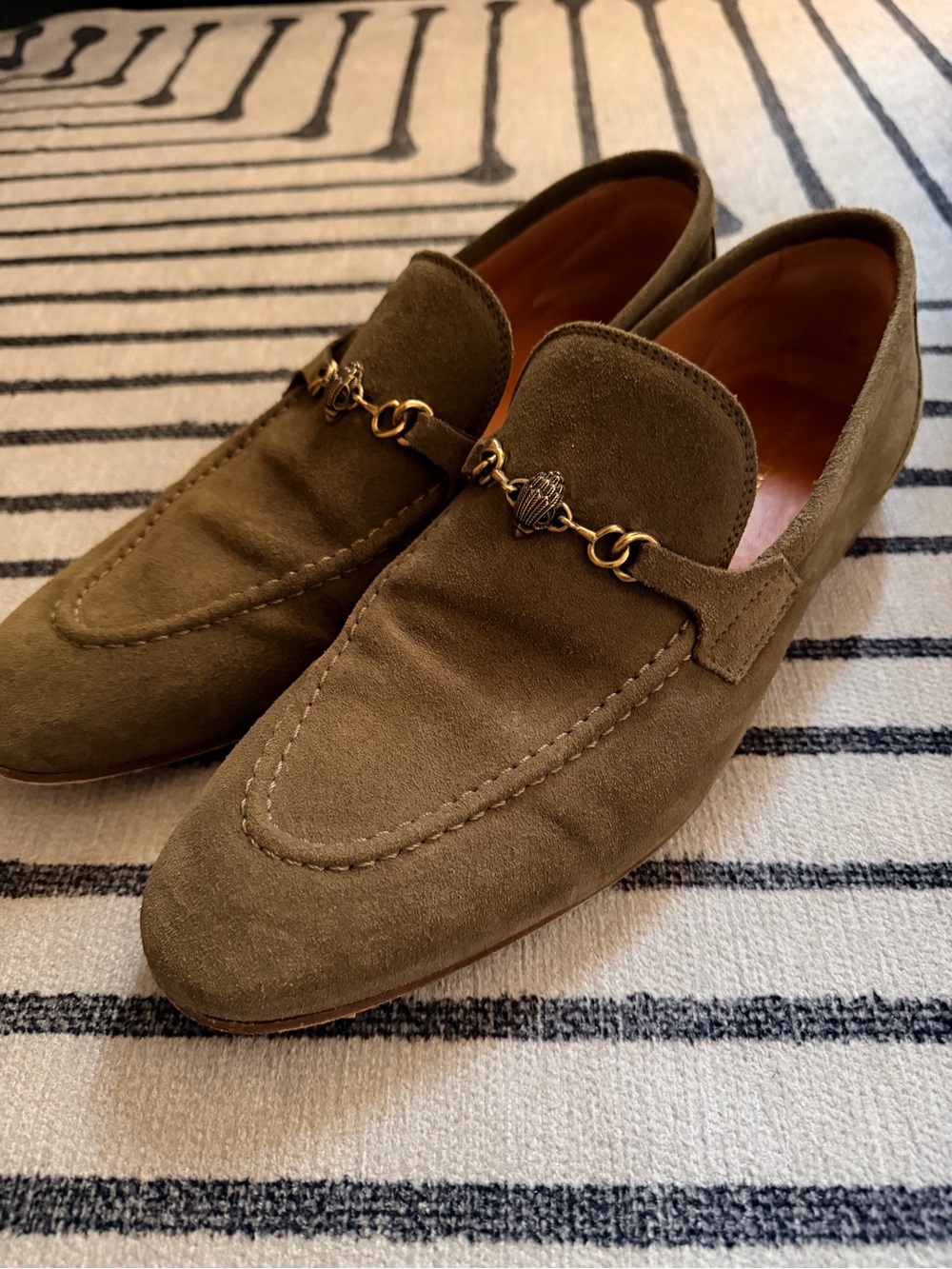 Suede Kurt Geiger Men’s Loafers - Olive